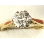 An 18ct gold solitaire diamond ring, the claw set stone of approx one carat.