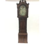 A Victorian mahogany longcase clock by B Harlow of Land End, the painted dial with roman chapters