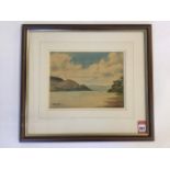 William H Jones, watercolour, Bassenthwaite, signed, with title on label to verso