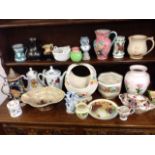 Miscellaneous ceramics including a stoneware stein, a Prinknash jug, Shorter, studio pottery,