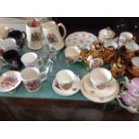 Miscellaneous ceramics & glass including a commemorative collection, some Victorian, a gilt six