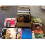 A box of vinyl LPs - classical, opera, Gilbert & Sullivan, collections, humour including the