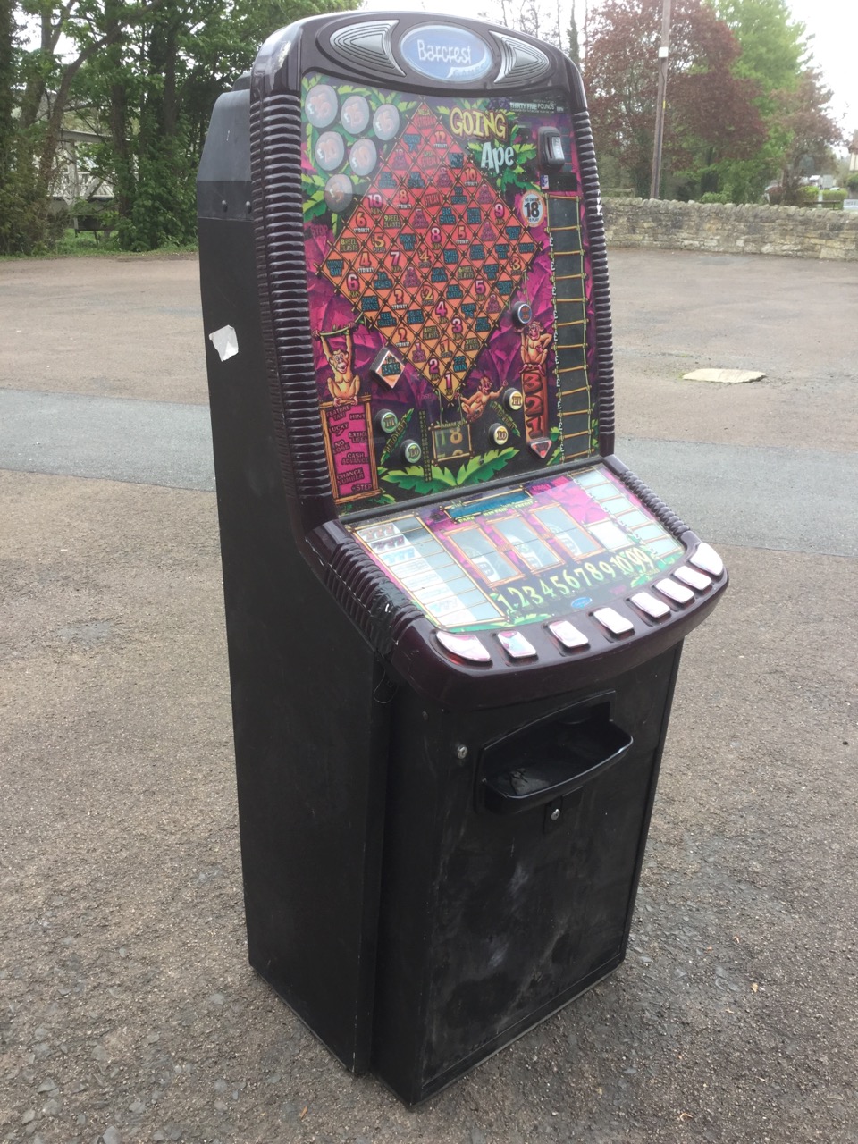 A Barcrest fruit machine - Going Ape, the ribbed frame with standard glass panels exhibiting - Image 2 of 3