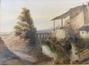 Nineteenth century English school, watercolour, watermill in landscape, signed indistinctly, mounted - Image 3 of 3