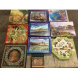 A quantity of jigsaws including Bamburgh & Alnwick, a spherical jigsaw, one wood, etc. (10)