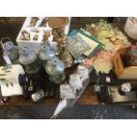 Miscellaneous items including a model Cutty Sark, a set of four aluminium hanging lanterns, a set of