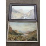 John Teasdale, watercolours, a pair, river landscapes with cows and figure, one titled Great Gavel