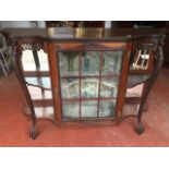 A late Victorian mahogany chiffonier, with shaped moulded top