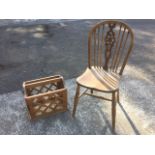 A nineteenth century elm wheelback chair