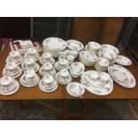 An extensive Royal Albert tea/dinner service decorated in the lavender rose pattern, with pink