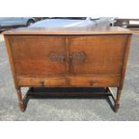 An oak sideboard