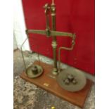 A set of Victorian brass scales by Maw, Son & Sons of Aldersgate St, London