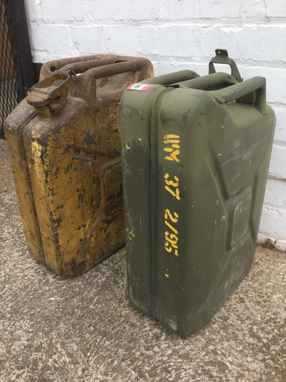 Two rectangular jerry cans, dated 1945 & 1991. (2) - Image 3 of 3