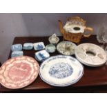 Miscellaneous ceramics including eight pieces of Royal Copenhagen, a Portmeirion novelty