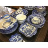 A quantity of blue & white ceramics