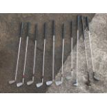 A set of miscellaneous golf clubs - various makers - John Letters, Wilson, Slazenger, Callaway, etc