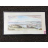 MM Hay, watercolour, landscape view of Berwick upon Tweed, signed, mounted & framed.