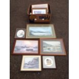 A box of 20 framed pictures & prints