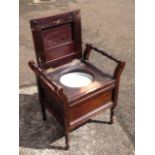 An Edwardian commode stool