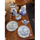 Miscellaneous blue & white ceramics