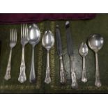 A canteen of Viners Queens pattern silver plated cutlery