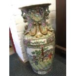 A large Chinese famille rose Canton vase