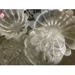 A collection of daisy pattern Dartington glass moulded as flowerheads
