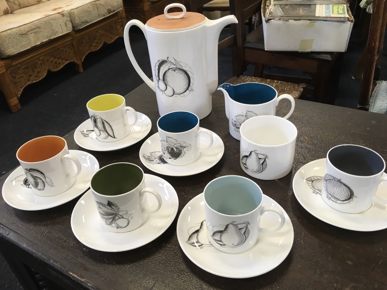 A Susie Cooper 60s six-piece coffee set