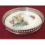 A Villeroy & Boch coaster with floral decoration