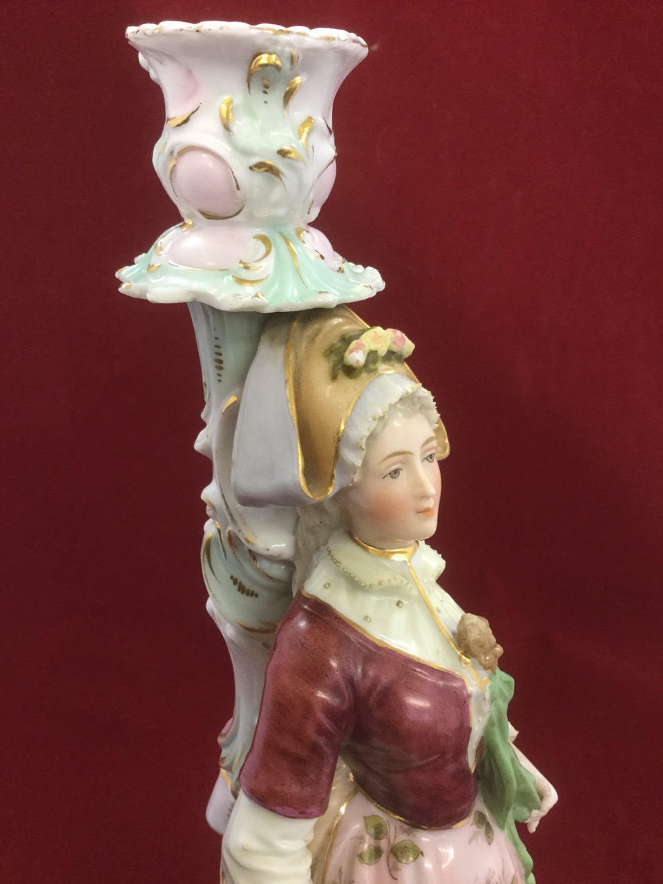 A Dresden porcelain candlestick - Image 3 of 3