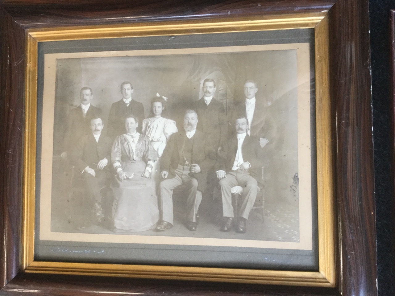 Four framed Edwardian family photographs. (4) - Image 3 of 3