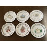 Six Spode boxed Christmas plates from the 70s. (6)