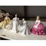 Four Royal Doulton figurines of ladies, Sunday Best (1978), Kate (1977), Pirouette (1958)