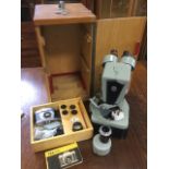 A cased Watson Barnet microscope