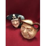 Two Royal Doulton character jugs - Long John Silver (D6335) and John Barleycorn. (2)