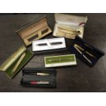 A collection of boxed presentational pens & propelling pencils