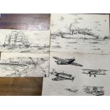 A collection of pen & ink drawings