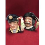 Two Royal Doulton character jugs - Yachtsman (D6820) and Sancho Panca (D6456). (2)