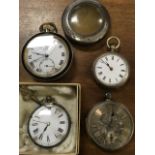 Three Victorian silver pocket watches
