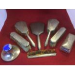 A Birmingham hallmarked silver six-piece ladies dressing table set