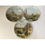 A set of three Royal Doulton Canaletto rack plates