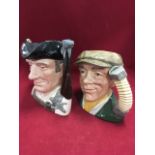 Two Royal Doulton character jugs - Gunsmith (D6573) and The Busker (D6775). (2)