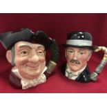 Two Royal Doulton character jugs - Mine Host (D6468) and City Gent (D6815)