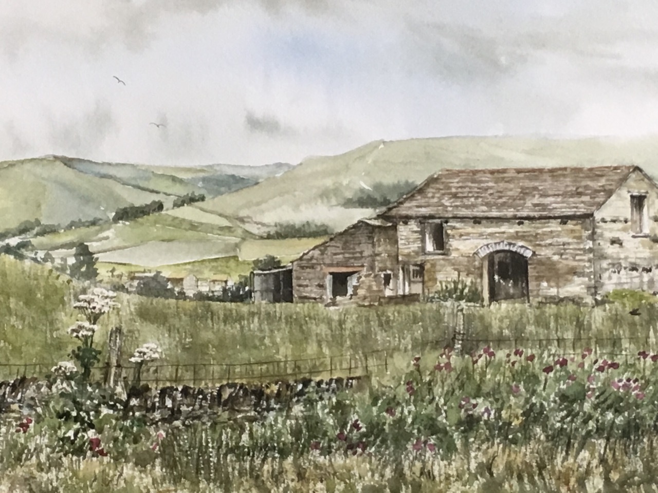 Alan Matthews, watercolour, an old barn - Image 2 of 3