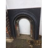 A Victorian cast iron fire insert