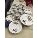 A collection of Royal Worcester in the Evesham pattern