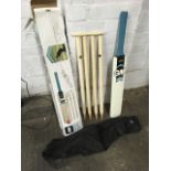 A boxed Apex cricket set