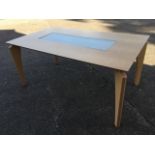 A beech dining table