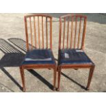 A pair of Edwardian bedroom chairs