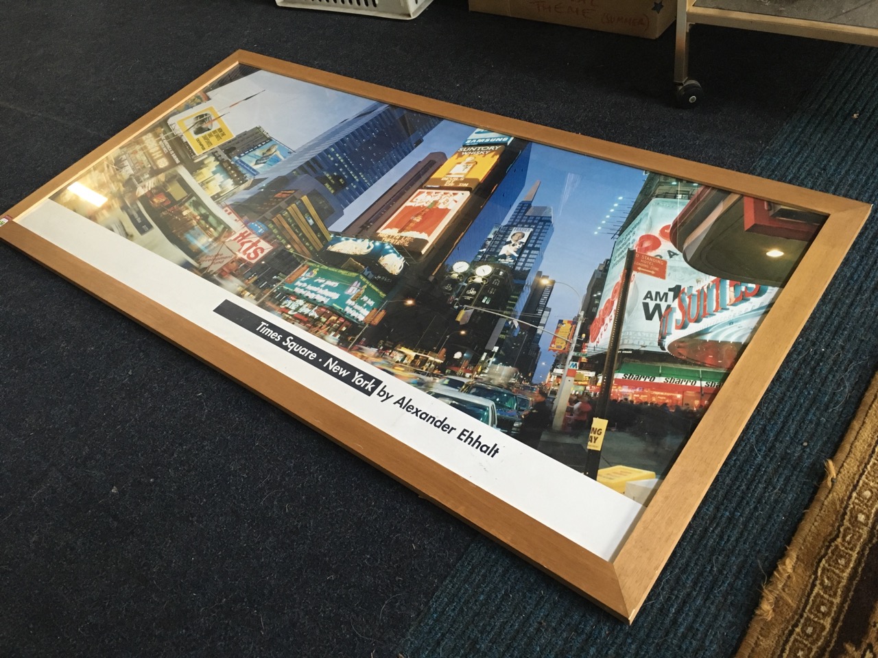 A large rectangular photographic print of Times Square - Image 3 of 3